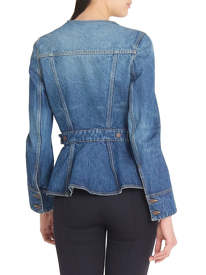 Peplum Denim Top