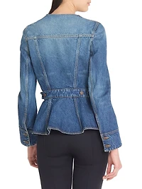 Peplum Denim Top