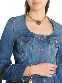 Peplum Denim Top