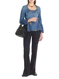 Peplum Denim Top