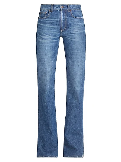 Split-Hem Straight-Leg Jeans