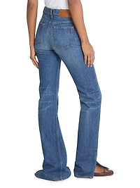 Split-Hem Straight-Leg Jeans