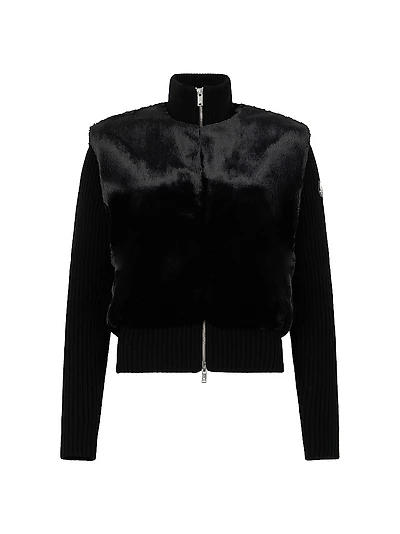 Dua Bunny Wool-Cashmere Zip Cardigan