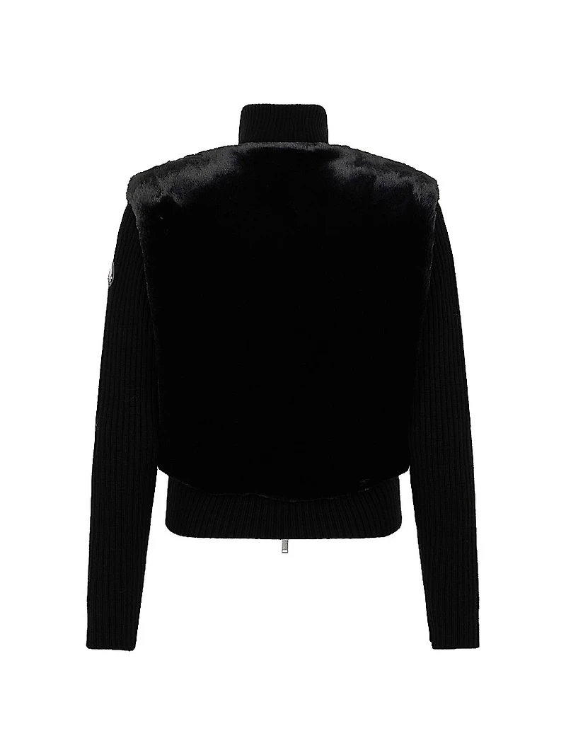 Dua Bunny Wool-Cashmere Zip Cardigan