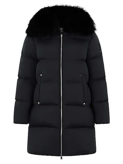 Belle Dune Faux-Fur Trim Down Jacket