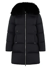 Belle Dune Faux-Fur Trim Down Jacket