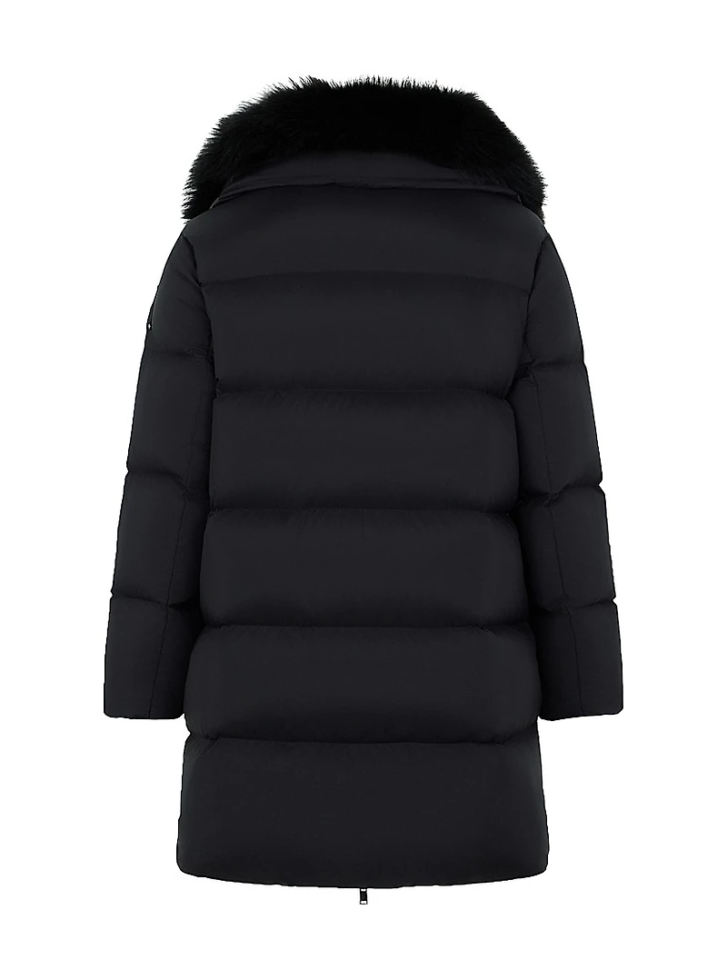 Belle Dune Faux-Fur Trim Down Jacket