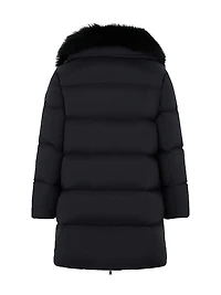 Belle Dune Faux-Fur Trim Down Jacket