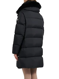 Belle Dune Faux-Fur Trim Down Jacket