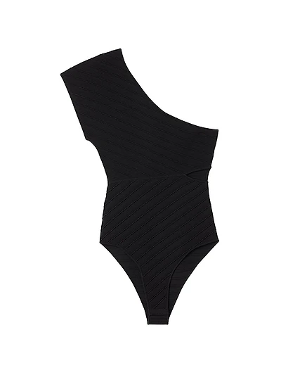 Asymmetric Knit Bodysuit