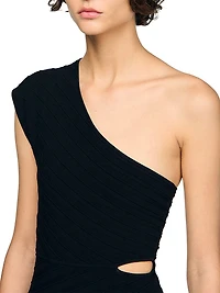 Asymmetric Knit Bodysuit