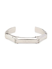 Dapper Logo Silvertone Cuff Bracelet