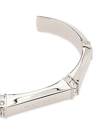 Dapper Logo Silvertone Cuff Bracelet
