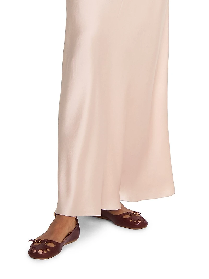 Misty Cut-Out Leather Ballet Flats