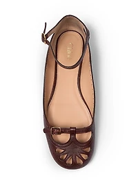 Misty Cut-Out Leather Ballet Flats