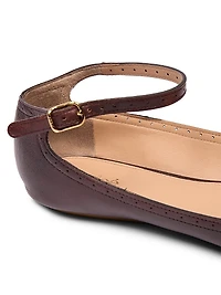 Misty Cut-Out Leather Ballet Flats