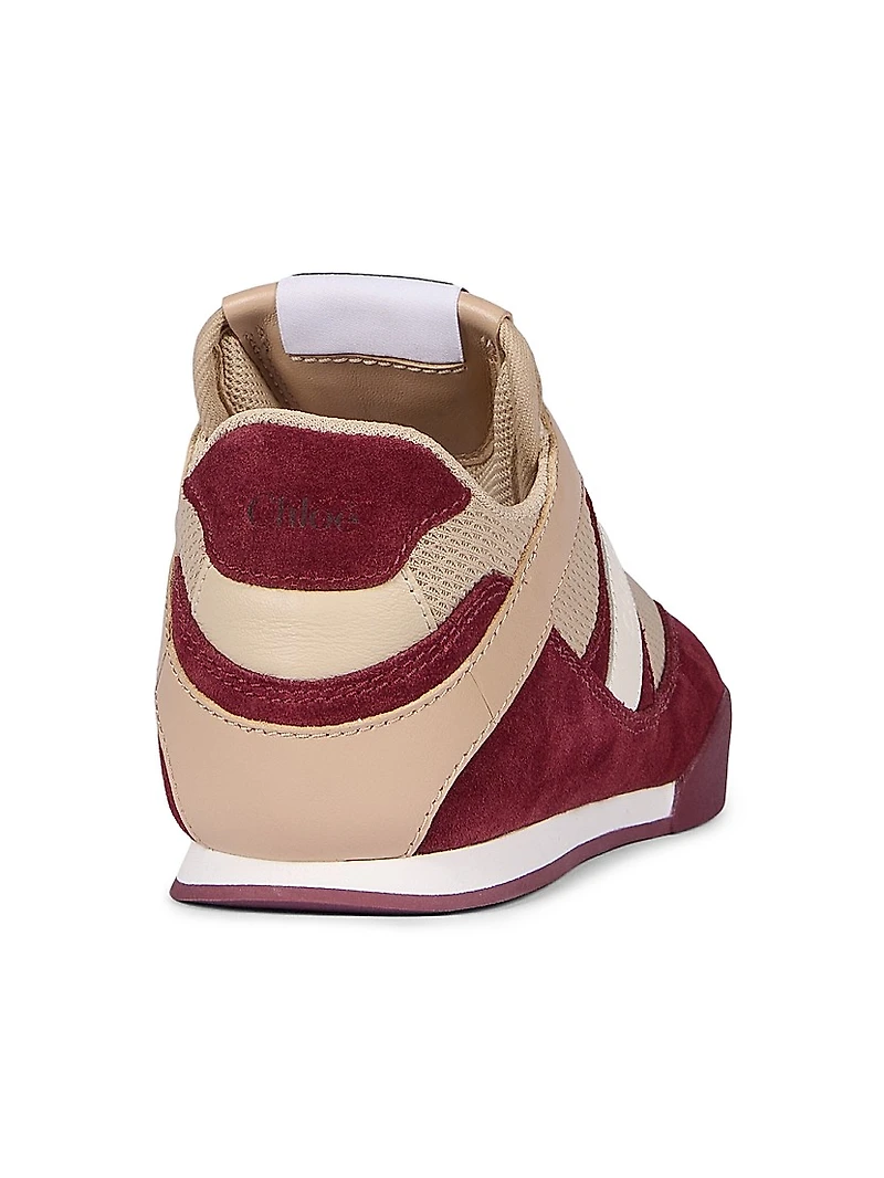 Kick Colorblocked Leather Low-Top Sneakers