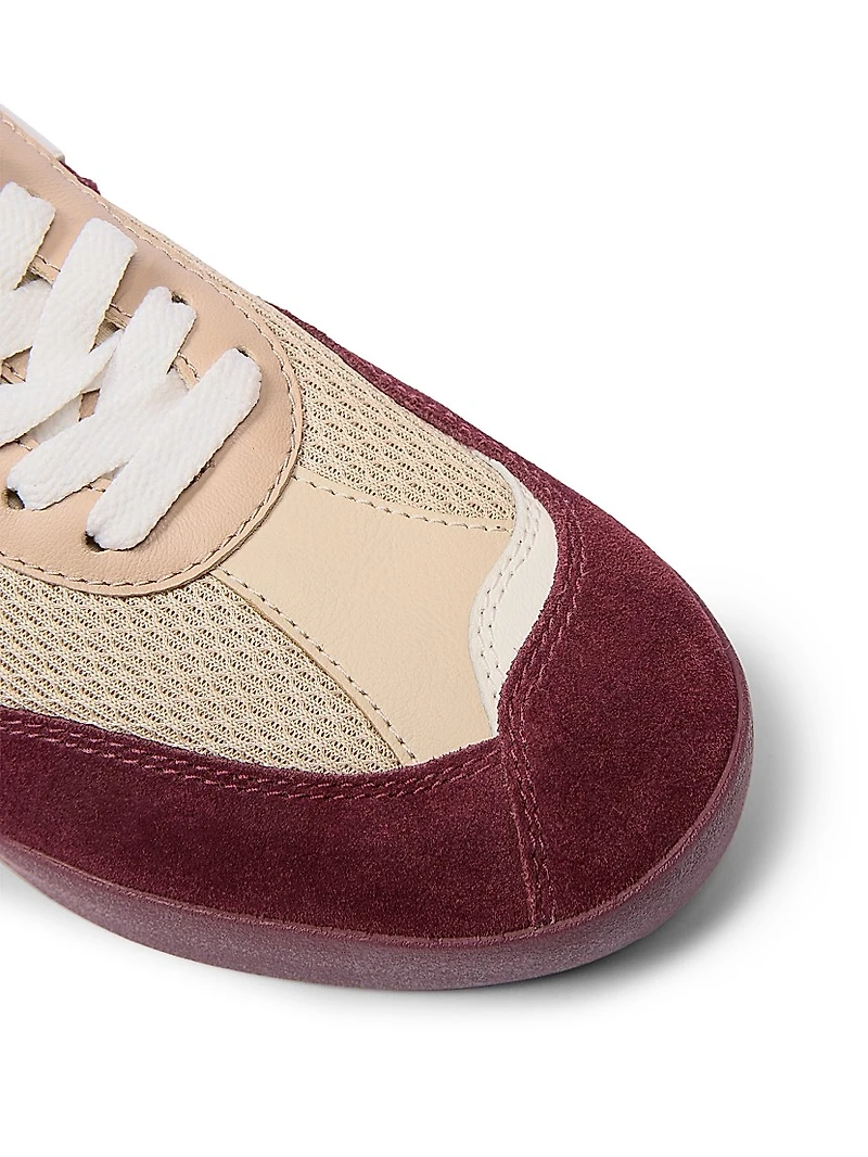Kick Colorblocked Leather Low-Top Sneakers