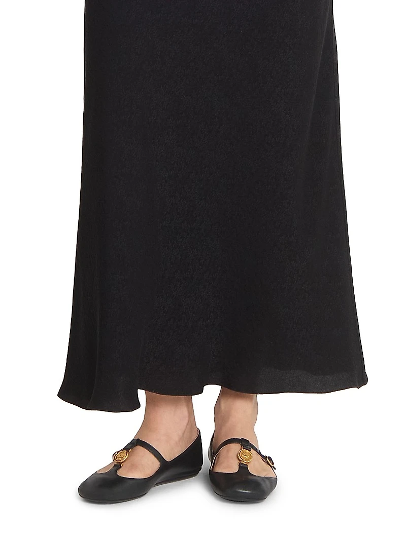Leonore Leather T-Strap Ballet Flats