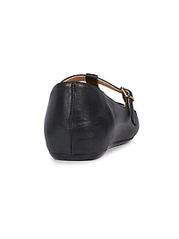 Leonore Leather T-Strap Ballet Flats