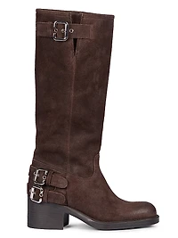 Dakota Buckle-Detail Leather Boots