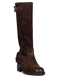Dakota Buckle-Detail Leather Boots