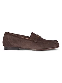 Logo Suede Loafers