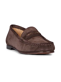 Logo Suede Loafers