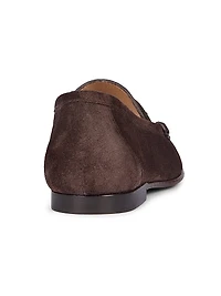 Logo Suede Loafers