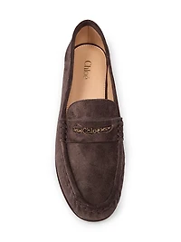 Logo Suede Loafers