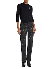 Mona Logo Crewneck Cardigan