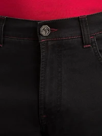 Refined Cotton Blend Tapered Jeans