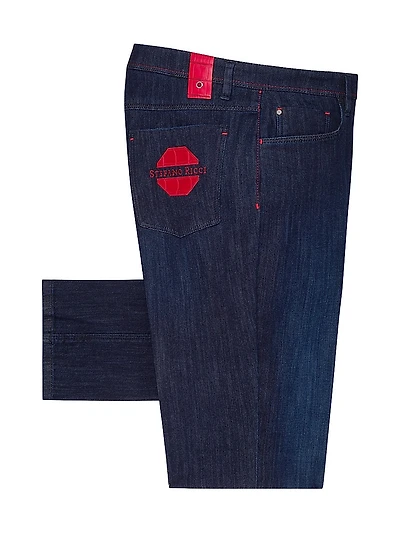 Elegant Cotton-Blend Tapered Jeans