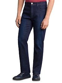 Elegant Cotton-Blend Tapered Jeans
