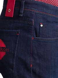 Elegant Cotton-Blend Tapered Jeans