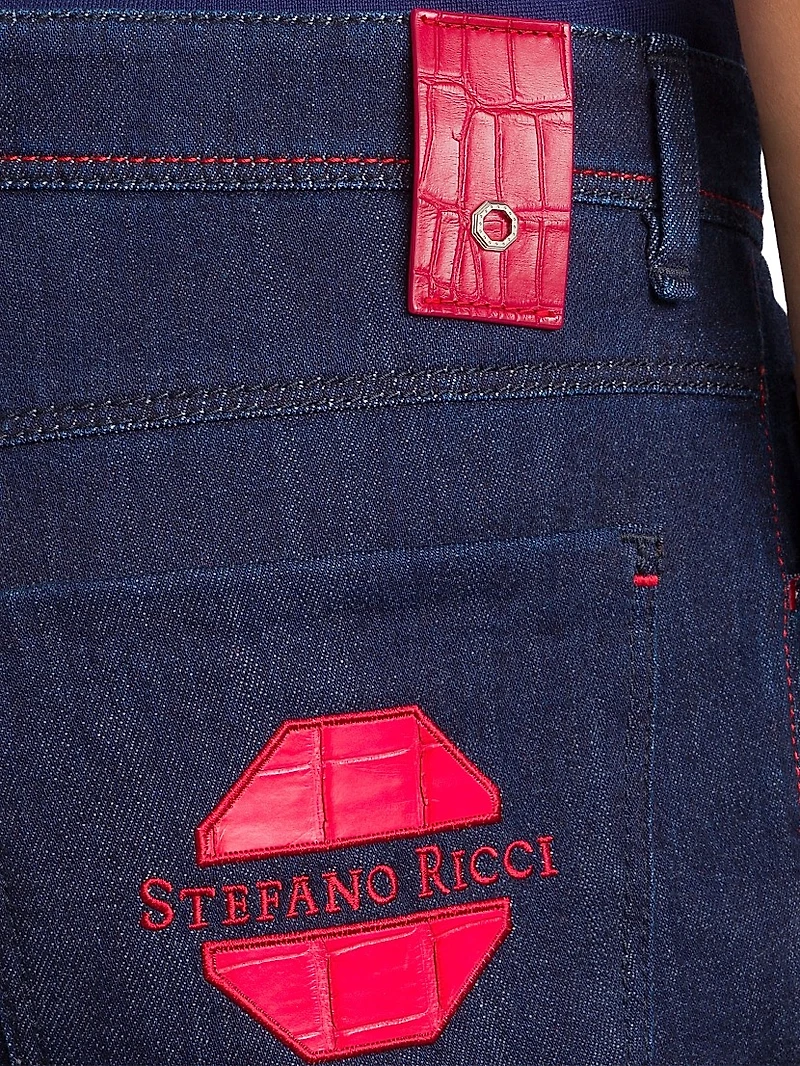 Elegant Cotton-Blend Tapered Jeans