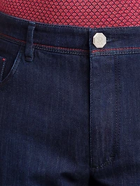 Elegant Cotton-Blend Tapered Jeans