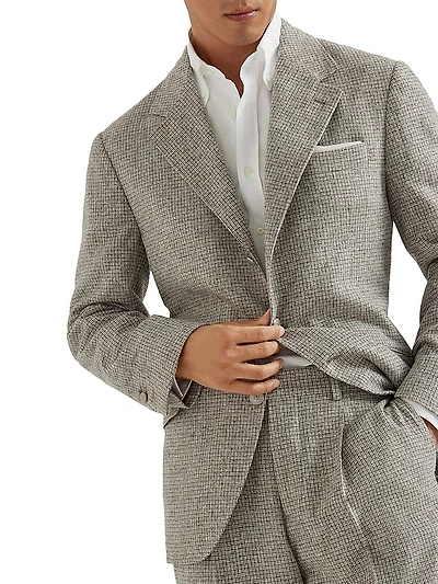 Checked Flannel Deconstructed Cavallo Blazer