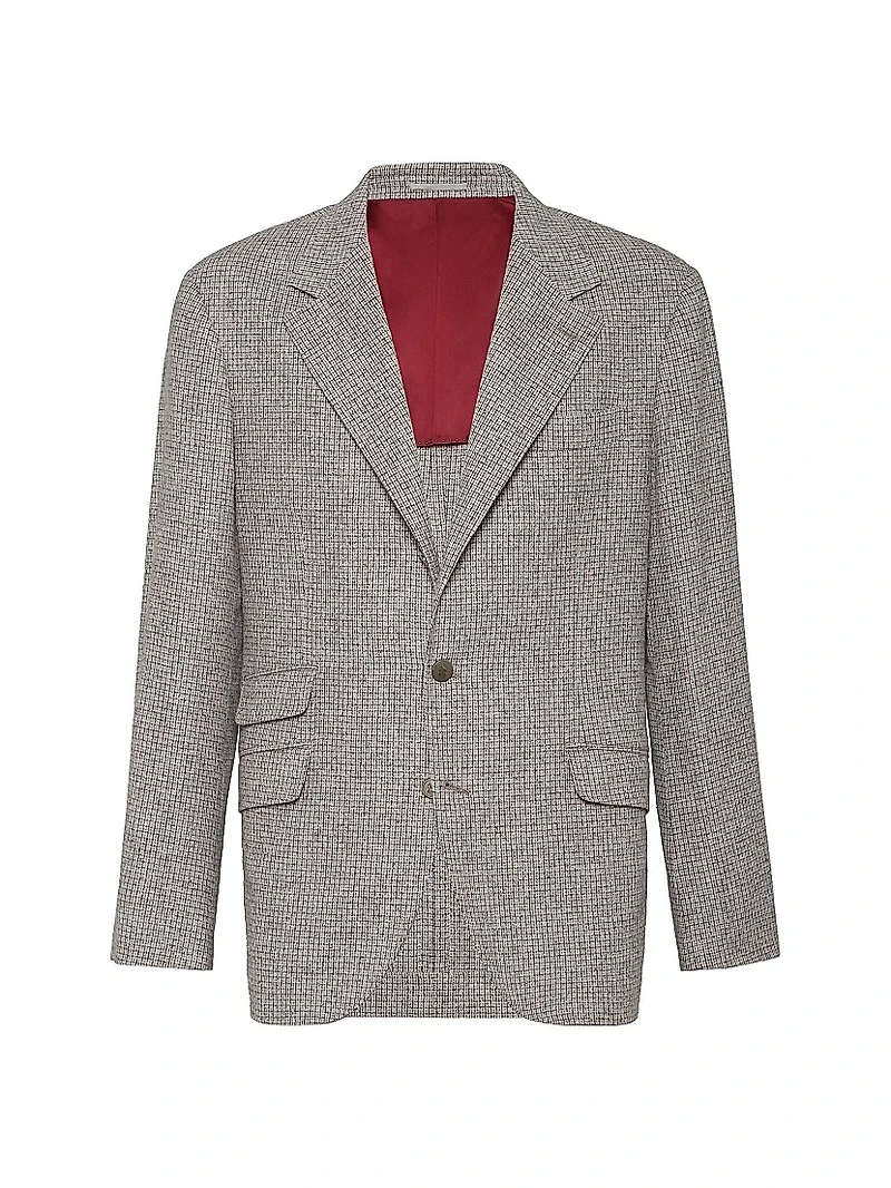 Checked Flannel Deconstructed Cavallo Blazer