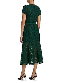 Tahlia Tulip Garden Lace Midi-Dress