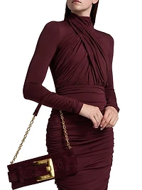 Draped Jersey Midi-Dress