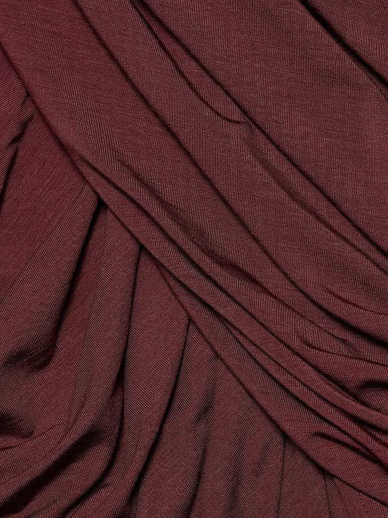 Draped Jersey Midi-Dress