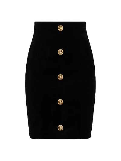 Velvet Body-Con Miniskirt