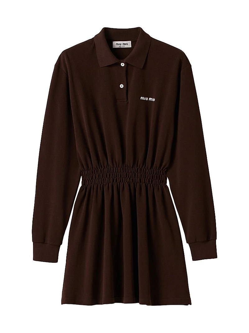 Cotton Piqué Mini-Dress