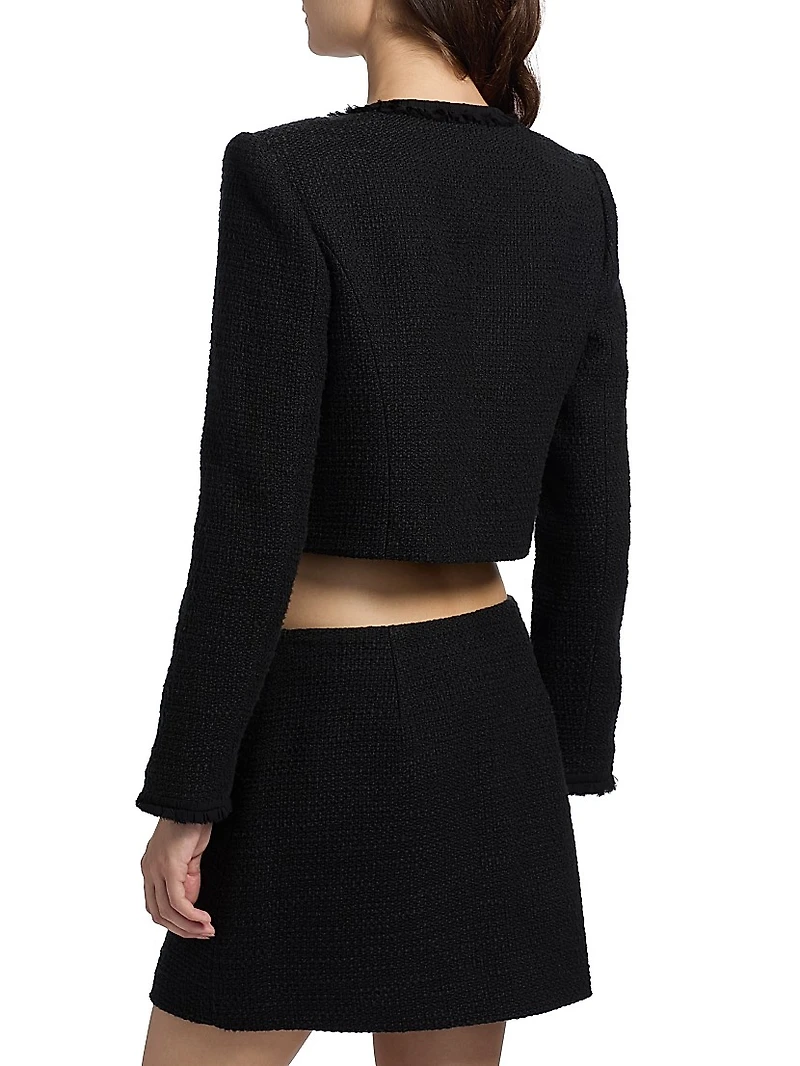 Linda Bouclé Cotton Crop Jacket
