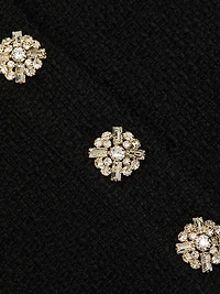 Linda Crystal-Embellished Bouclé Miniskirt