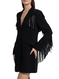 Joelette Fringe Blazer Minidress
