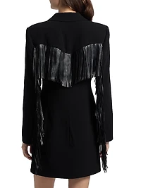 Joelette Fringe Blazer Minidress