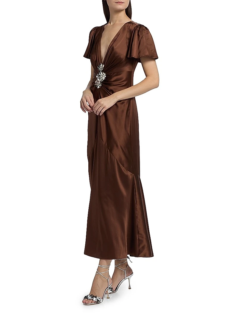 Kordyn Bias-Cut Midi-Dress