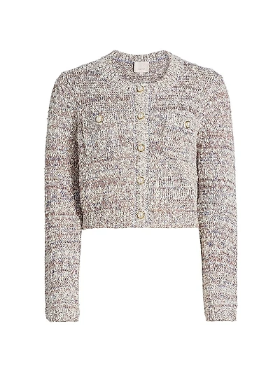 Kori Cotton-Blend Bouclé Cardigan